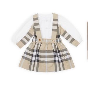 Burberry Baby Girl’s Milu 2-Piece Bodysuit & Pinafore Dress Set